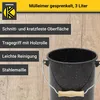 KARL KRÜGER Poubelle 3l avec couvercle noir et blanc Voir les images du produit 4