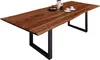 Esstisch Baumkante massiv Akazie nussbaum 280 x 100 schwarz Produktbild-Vorschau 2