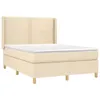 vidaXL Boxspringbett mit Matratze & LED Creme 140x200 cm Produktbild-Vorschau 4