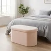 Relaxdays, panchina imbottita in tessuto tipo "teddy", con Anteprima dell’immagine prodotto 2