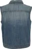 The back of a light blue denim vest. Produktbild-Vorschau