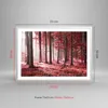 Gerahmtes Poster - Weißer Rahmen - Wald Rot Bäume - 70x50 Produktbild-Vorschau 5