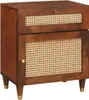 Möbel Nachttische Braun Rattan und massivem Mango Holz - Produktbild-Vorschau 1