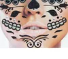 Halloween Gesichts-Tattoo "Skelett" | Schwarz Glitzer Produktbild-Vorschau 6
