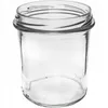 A clear glass jar with a ribbed rim, shown from a front-facing angle against a white background. Podgląd zdjęcia produktu