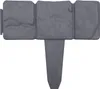 A single piece of grey plastic garden edging with a stone-like texture and a stake for insertion into the ground. Produktbild-Vorschau