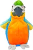 A plush toy parrot standing upright against a white background. Produktbild-Vorschau