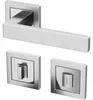 Gamar ERGO Türgriff Set mit WC-Rosetten Nickel Chrom Produktbild-Vorschau 1
