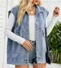 ASKSA Damen Jeansweste aermellos Laessige Locker Elegante Produktbild-Vorschau 4