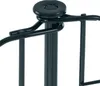 A close-up view of the top of a black metal fence post with a rounded cap. Produktbild-Vorschau