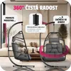 Závěsné křeslo tectake s podstavcem a polštářem, nosnost Náhled obrázku produktu 6