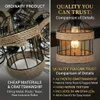 Rosikey 3-Flammig Rattan Pendelleuchte Esstisch Lampe - Produktbild-Vorschau 5