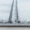 Kurzflor Teppich Wohnzimmer Silber 140x200 Rechteck Marmor Produktbild-Vorschau 4