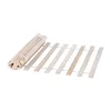 A rolled-up bundle of wooden slats and a partially unrolled set of slats on a white background. Produktbild-Vorschau