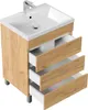 Stand-Badmöbel Waschplatz "Fellini 60" Eiche Gold Produktbild-Vorschau 1