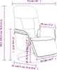 A diagram showing the dimensions of a massage chair. Produktbild-Vorschau