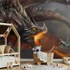 Selbstklebende Folie Fototapete - Dragon fire 196x140 cm Produktbild-Vorschau 1