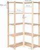 STOLMAK Drevený rohový regál 83x170x38 cm borovica, 5 Náhľad obrázku produktu 4