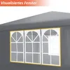 LZQ 3x3m Faltpavillon Pavillon Faltbar mit 4 Seitenwänden, Produktbild-Vorschau 7