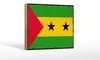 Holzschild Flagge São Tomé und Príncipe 18x12cm Retro Flag Produktbild-Vorschau 1