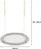 A round swing seat suspended by ropes, with dimensions indicated. Produktbild-Vorschau