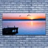 Glasbilder 140x70 Wandbild Druck auf Glas Meer Brücke Sonne Produktbild-Vorschau 2