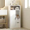 Schmaler Badezimmerschrank mit Schubladen und offenen Produktbild-Vorschau 2