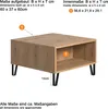 trendteam Wohnen Couchtisch Touch Artisan Eiche Melamin/ 60 Produktbild-Vorschau 5