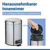 WENKO Tret Müll Eimer 5L Abfall Tret Eimer Kosmetik LEMAN Produktbild-Vorschau 4