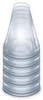 A clear plastic cap with ribbed detailing. Produktbild-Vorschau