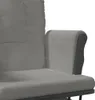 vidaXL Schaukelsessel mit Hocker Gleitend Hellgrau Stoff Produktbild-Vorschau 9