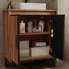 Meuble sous-lavabo de salle de bains, 2 portes, style loft, Voir les images du produit 4