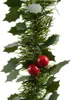 Kaemingk Lamettagirlande Ilex grün mit Beeren Produktbild-Vorschau 1