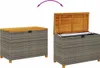 vidaXL Záhradná truhla sivá 110x55x63 cm polyratan akáciové Náhľad obrázku produktu 6