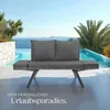 tectake® Rattan-Loungesofa Sintra 2in1 Funktion Produktbild-Vorschau 7