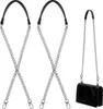 Taschenkette, 2 Stück Leder Kettenriemen, Metall Kette Produktbild-Vorschau 1