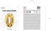 Folienballon Zahl "1" 35cm gold Metall 1 Stk. Produktbild-Vorschau 4