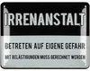 LANOLU retro Blechschilder Sprüche lustig, IRRENANSTALT Produktbild-Vorschau 1
