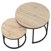 Stoliki kawowe okrągłe zestaw stolików loft fi 70x47cm fi Podgląd zdjęcia produktu 2