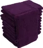 Waschhandschuhe Waschlappen 10er Set Aubergine / Lila 100 % Produktbild-Vorschau 1