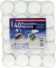 A package of 40 pyramid tea lights with a Christmas-themed illustration on the packaging. Voir les images du produit