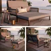 Outdoor Lounge Set aus Gartenliege und Sofa, geflochtene Produktbild-Vorschau 1
