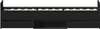 A black bed frame with wooden slats is shown against a white background. Podgląd zdjęcia produktu