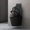 doporro WC Suspendu Gris Noir Mat Cuvette Céramique Voir les images du produit 3