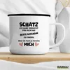 Huuraa Emaille Tasse Schatz versucht das beste Geschenk zu Produktbild-Vorschau 3