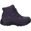 A side view of a purple winter boot with a black sole. Podgląd zdjęcia produktu