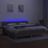 Boxspringbett mit Matratze & LED Taupe 200x200 cm Stoff Produktbild-Vorschau 4