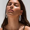 Solidchoice - Orecchini a cerchio - Grandi cerchi - Acciaio Anteprima dell’immagine prodotto 4