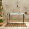sweeek - Gartentisch aus Stahl für 4 Personen - Grün Produktbild-Vorschau 2