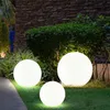 3er Set LED Außen Solarleuchten, Kugel weiß, 15 und 20 cm Produktbild-Vorschau 2